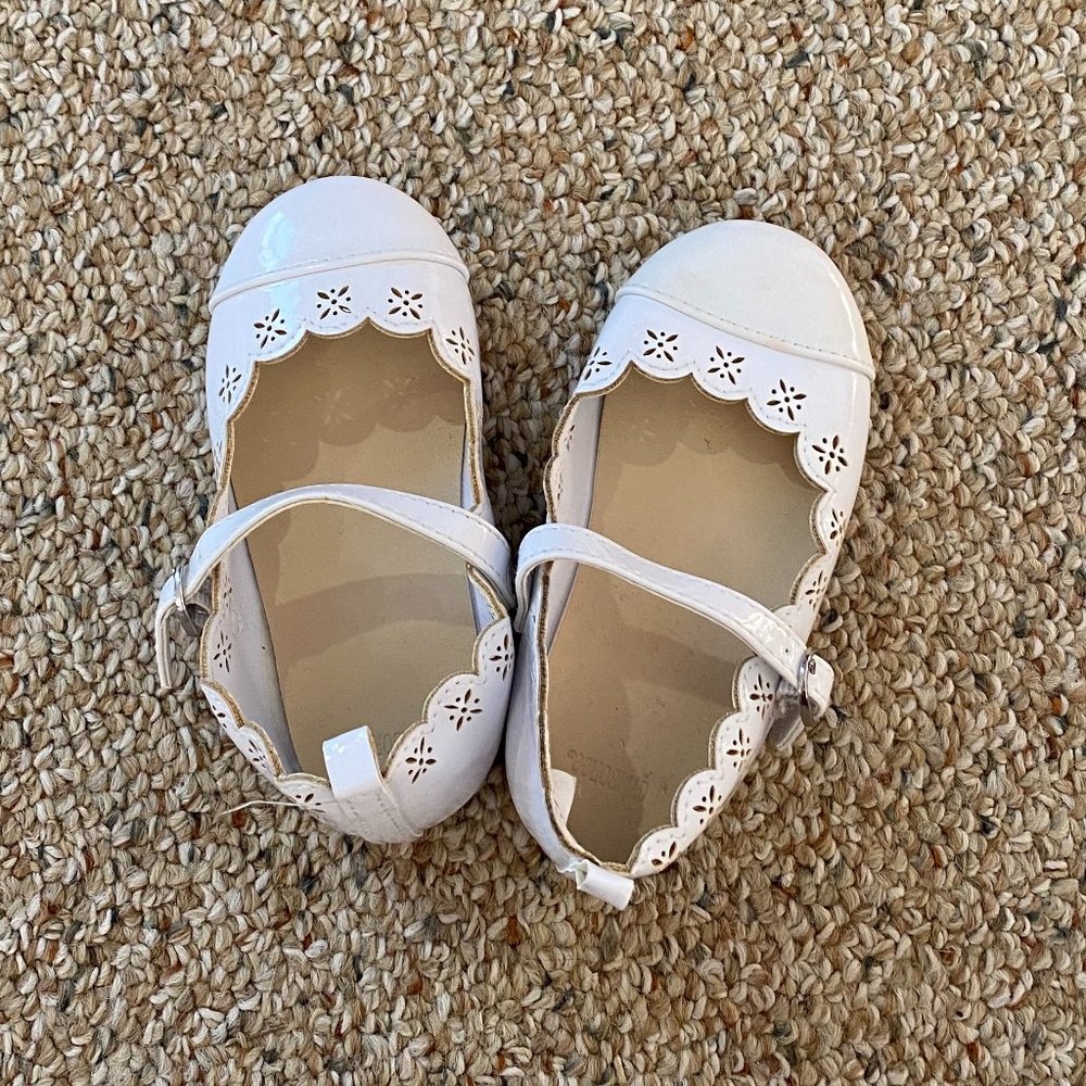 White Patten Leather Shoes Size 7